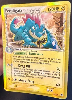 Feraligatr Delta Species 2/101 EX Dragon Frontiers Pokemon Card Holo Rare - Hp - Image 2