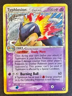Typhlosion Delta Species 12/101 EX Dragon Frontiers Pokemon Card Holo Rare - Mp - Image 1