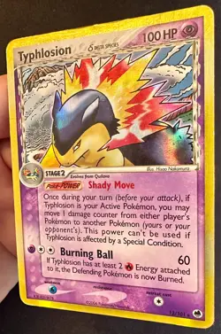 Typhlosion Delta Species 12/101 EX Dragon Frontiers Pokemon Card Holo Rare - Mp - Image 2