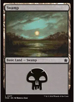 Swamp (0277) (Foil) MTG NM - Foundations - Image 1