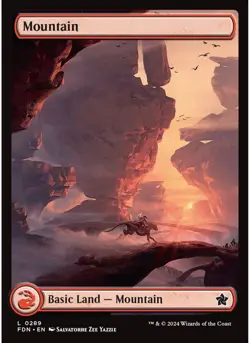 Mountain (0289) (Foil) MTG NM - Foundations - Image 1