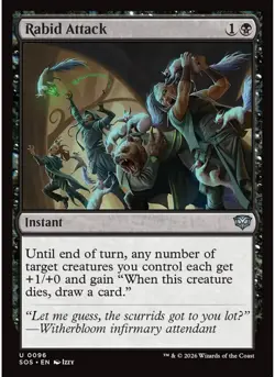 Rabid Attack (Foil) 96 MTG NM - Secrets of Strixhaven - Image 1