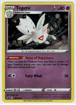 Togetic SWSH276 SWSH: Pokemon Sword & Shield Black Star Promo Holo Fart Swirl - Image 2
