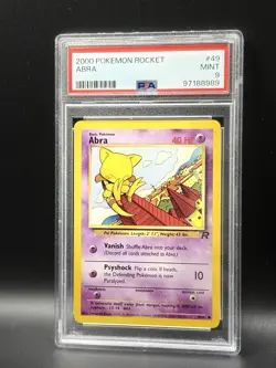 PSA 9 Abra 49/82 2000 Pokemon Rocket TCG MINT - Image 1