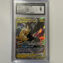 CGC 9 Pikachu & Zekrom GX 33/181 Pokemon Team Up 2019 English - Image 1