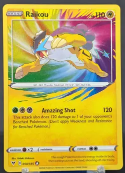 Pokemon Raikou #050/185 English Vivid Voltage Amazing Rare - Image 1