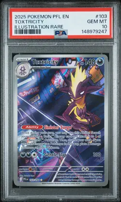 Toxtricity 103 Pokemon Pfl En-Phantasmal Flames PSA 10 - Image 1