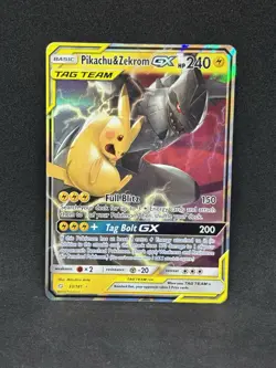 Pokemon-Pikachu & Zekrom GX 33/181 Sm-Team Up - Image 1
