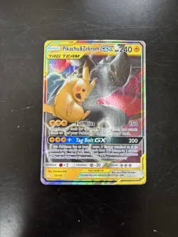 Pokemon TCG Pikachu & Zekrom GX 33/181 Tag Bolt Ultra Rare Holo TAG TEAM 240 HP - Image 1