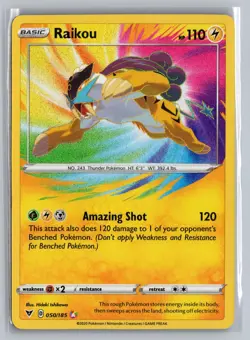 Raikou 050/185 Amazing Rare Vivid Voltage Pokemon Near Mint - Image 1