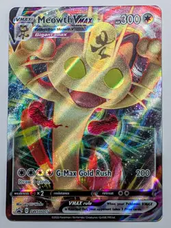 Meowth VMAX SWSH005 Sword & Shield Black Star Promo Pokemon TCG Holo - Image 1