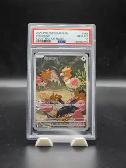 2025 POKEMON MEG EN-MEGA EVOLUTION ILLUSTRATION RARE #151 SPEAROW PSA 10 - Image 1