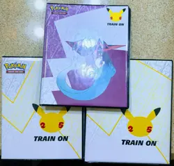 2021 Pokemon Celebrations 25th Anniversary 4 pocket binder + (2) Jumbo Binders - Image 1