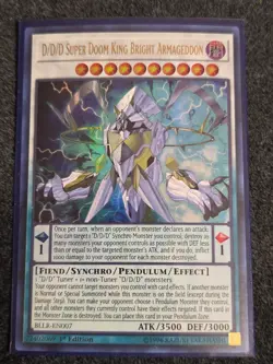 Yugioh D/D/D Super Doom King Bright Armageddon BLLR-EN007 Ultra Rare 1st Ed NM - Image 1