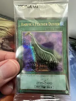 Yu-Gi-Oh! TCG - Harpie's Feather Duster - EDC1-EN001 - Misprint Quarter Century - Image 2