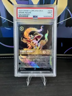 Disney Lorcana Minnie Mouse Musketeer Champion 206/204 Enchanted PSA 9 MINT - Image 1