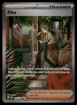 Pokemon Cards Rika 258/182 Paradox Rift Special Illustration Rare NM - Image 1
