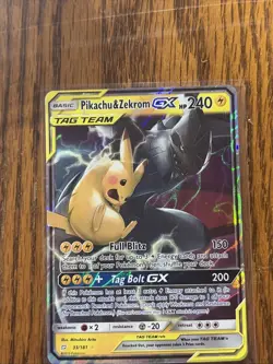 Pokemon TCG Pikachu & Zekrom GX Team Up Holo Card - Image 2
