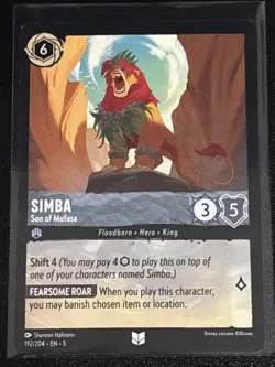 Disney Lorcana The Lion King Theme 5 Card Lot Simba/Nala - Image 4