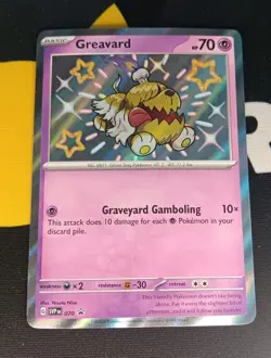 Greavard SVP 070 Scarlet & Violet Promo Card Holo Black Star Pokemon TCG - Image 1