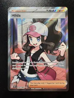Pokemon TCG Trainer Hilda Ultra Rare Card #164/086 White Flare - Image 1