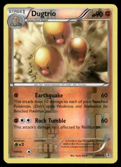 Pokemon Cards Dugtrio 39/83 Reverse Holo Generations Rare NM - Image 1
