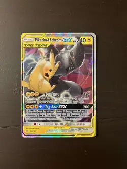 Pikachu & Zekrom GX 33/181 Sun & Moon Tag Team Card - Image 1