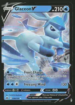 SWSH: Crown Zenith Glaceon V #038/159 Pokemon Card - Image 1