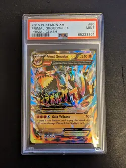 PSA 9 MINT Primal Groudon EX 86/160 HOLO RARE XY Primal Clash Pokemon Card TCG - Image 1