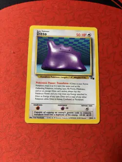 Ditto Fossil 18/62 Regular Card Heavy Play - Image 1