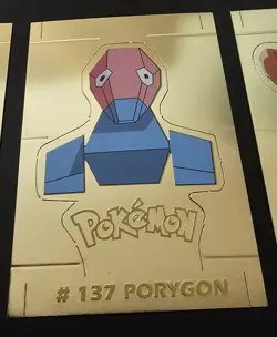 PORYGON - GOLD NAVARRETE BUILDABLE CARD VINTAGE 2000 - Image 1