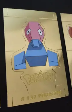 PORYGON - GOLD NAVARRETE BUILDABLE CARD VINTAGE 2000 - Image 3