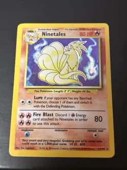 Pokemon TCG Ninetales Base Set Holo Unlimited Rare Card 12/102 WOTC HP - Image 1