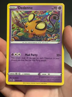 Dedenne - Fart SWIRL Holo Promo SWSH: Sword & Shield Promo Cards SWSH080 LP-NM - Image 1
