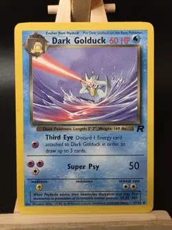 Pokemon Dark Golduck TCG Team Rocket Card 37/82 Regular Unlimited LP #002 - Image 1