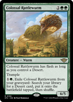 x1 Colossal Rattlewurm OTJ MTG 159 RARE M/NM 1x - Image 1