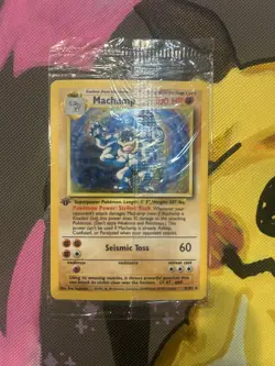 Sealed Machamp Base Set 8/102 Holo 1st Edition Pokemon Card WOTC - Image 2