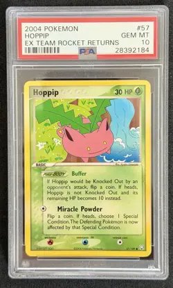 Pokemon 2004 PSA 10 EX Team Rocket Returns Hoppip 57/109 - Image 1