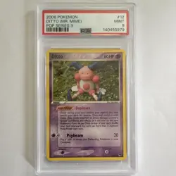 Pokemon PSA 9 Ditto 012/017 POP Series 3 Regular English 60HP Yuka Morii - Image 1