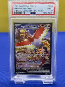 Pokemon TCG Ethan's Ho-Oh EX Sir 230/182 En PSA 9 Mint Super Rare Card - Image 1