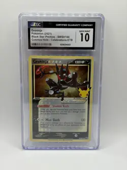 Greninja Gold Star Celebrations Black Star Promos SWSH144 English Pokemon CGC 10 - Image 1
