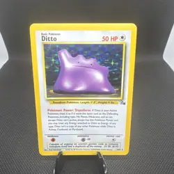 Ditto 3/62 - Fossil - Pokemon Unlimited Holofoil - Holo Rare NM - Image 1