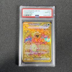 2023 Pokemon Obsidian Flames Charizard ex #228 Hyper Rare Gold PSA 10 GEM MINT - Image 1