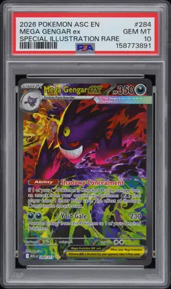 2026 POKEMON ASC EN-ASCENDED HEROES #284 MEGA GENGAR EX PSA 10 - Image 1