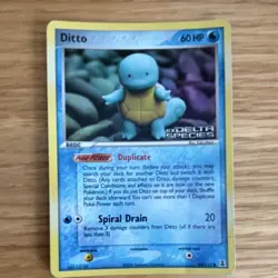 Ditto (Squirtle) 064/113 EX Delta Species 60 HP Reverse Holo English - Image 1