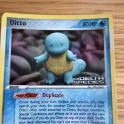 Ditto (Squirtle) 064/113 EX Delta Species 60 HP Reverse Holo English - Image 3