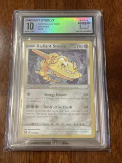 2022 Pokemon SWSH Lost Origin 124 Radiant Steelix Arena Club 10 - Image 1