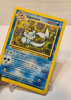 ITALIAN Vaporeon 12/64 Holo Unlimited Jungle Pokemon 1800 - Image 4