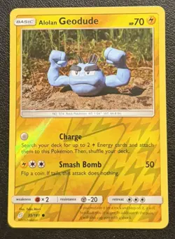 Alolan Geodude 35/181 Common Team Up Pokemon Reverse Holo NM YUKA MORII - Image 1
