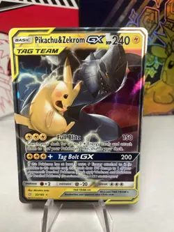 Pikachu & Zekrom GX - 33/181 Team Up Ultra Rare Pokemon NM - Image 1